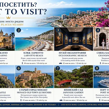 アパート Sea View & Monaco Panorama , Large Terrace, Air Conditioning ボーソレイユ